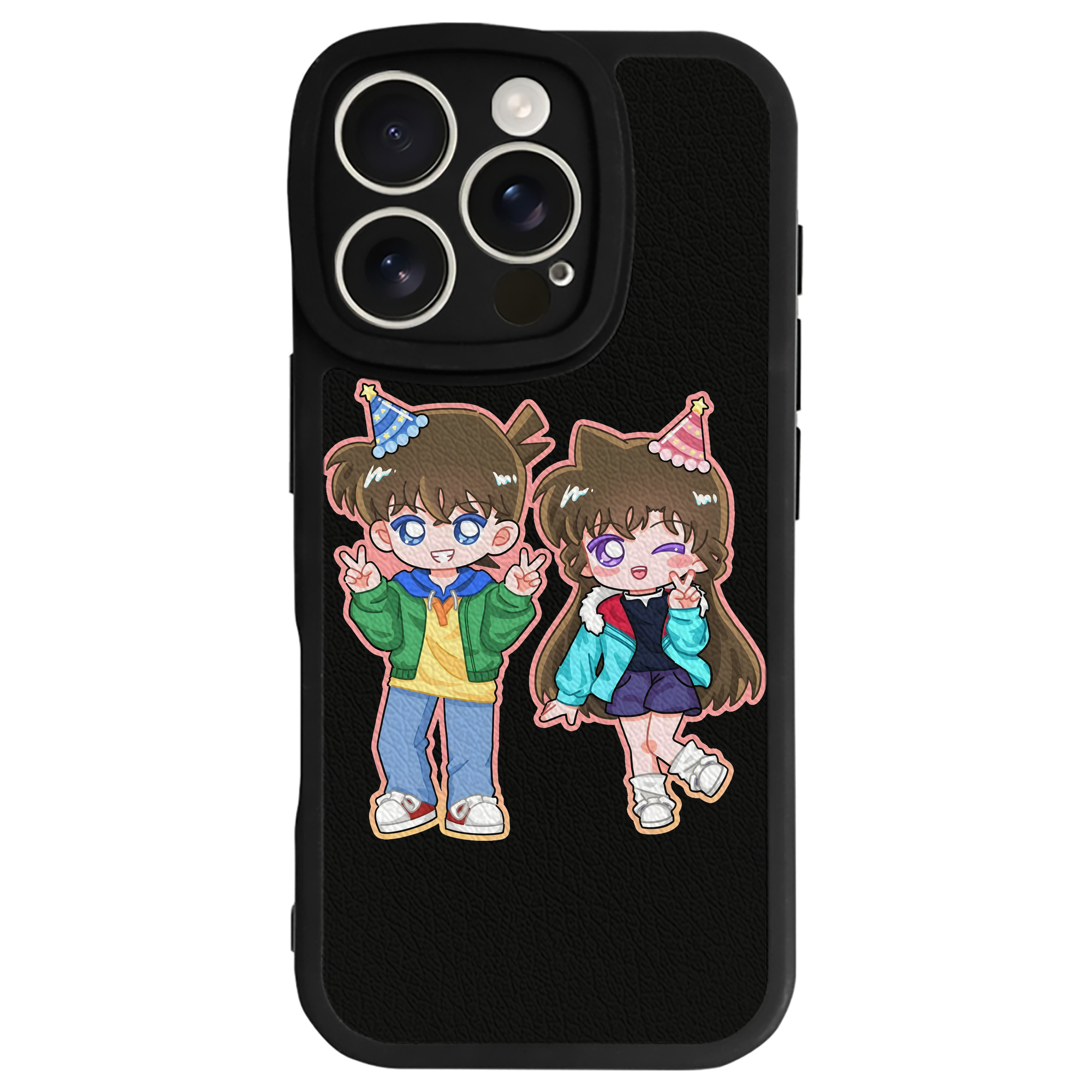 （画像用） 名探偵コナン 毛利 蘭 もうり らん、モーリ ラン Detective Conan Rachel Moore 【iPhone 16シリーズ対応】シリコンスマホケース（レザー調） 材質：シリコン